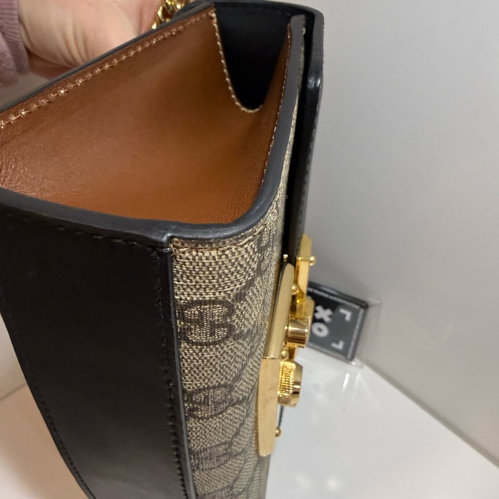 Gucci GG Monogram Black/Tan Padlock Bag - Picture 7 of 12